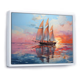 Sailboat Chromatic Sails - Boat Sailing Canvas Wall Art
