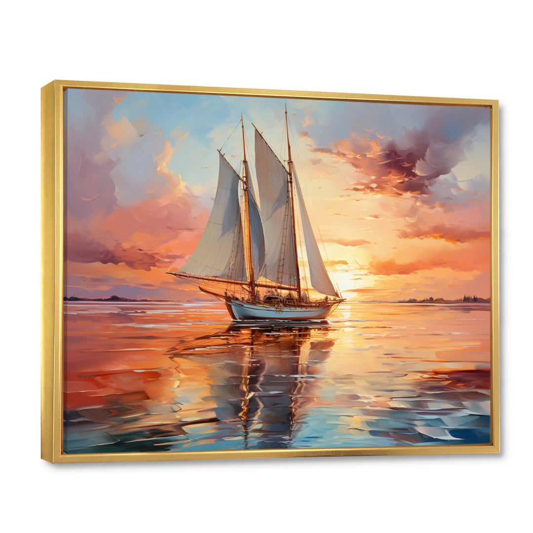 Sailboat Coastal Dreams I - Boat Sailing Canvas Wall Art