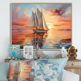 Sailboat Coastal Dreams I - Boat Sailing Canvas Wall Art