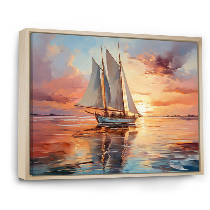 Sailboat Coastal Dreams I - Boat Sailing Canvas Wall Art