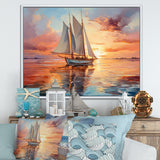 Sailboat Coastal Dreams I - Boat Sailing Canvas Wall Art