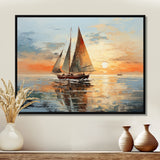 Minimalism Sailboat Rhythms I - Boat Sailing Canvas Wall Art