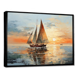 Minimalism Sailboat Rhythms I - Boat Sailing Canvas Wall Art