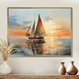 Minimalism Sailboat Rhythms I - Boat Sailing Canvas Wall Art