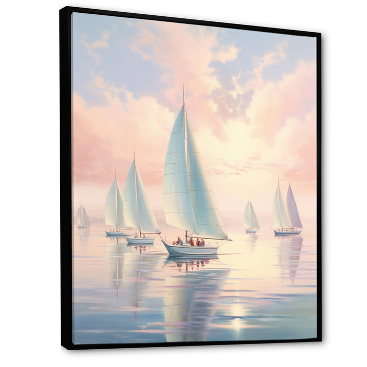 Sailboat Dreamy Regatta - Boat Sailing Canvas Wall Art