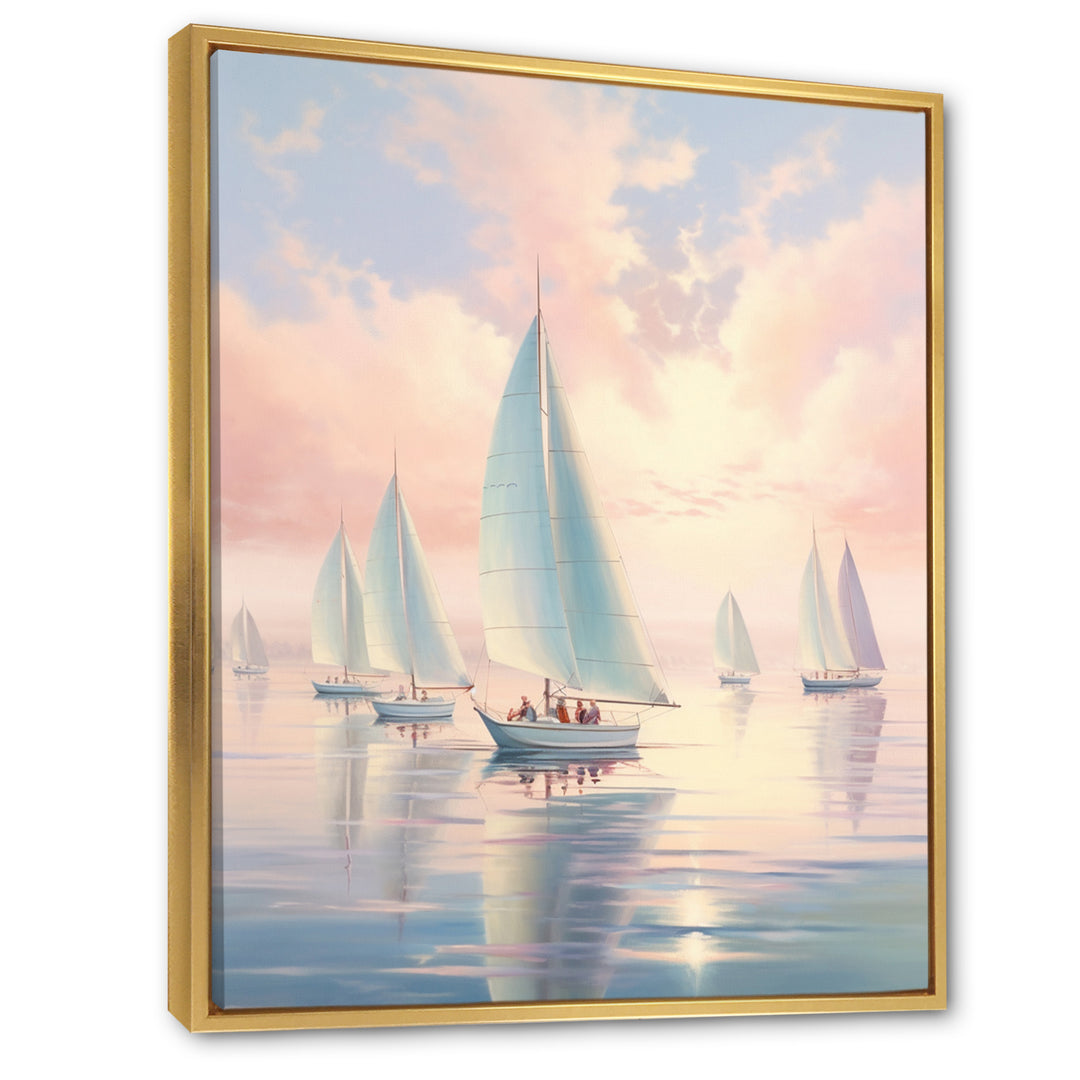 Sailboat Dreamy Regatta - Boat Sailing Canvas Wall Art