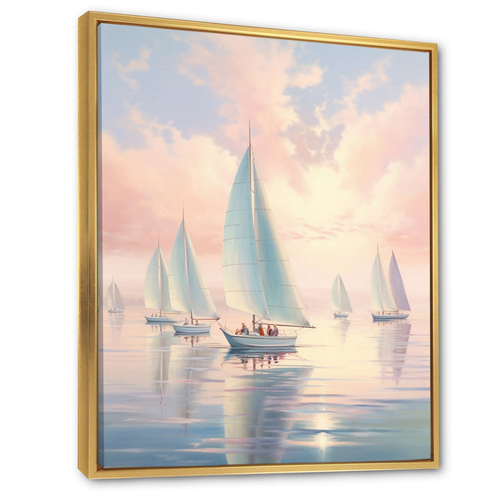 Sailboat Dreamy Regatta - Boat Sailing Canvas Wall Art