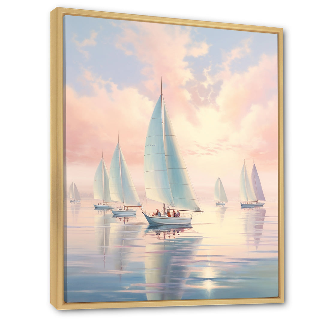 Sailboat Dreamy Regatta - Boat Sailing Canvas Wall Art