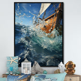 Sailboat Dynamic Contrasts - Boat Sailing Canvas Wall Art