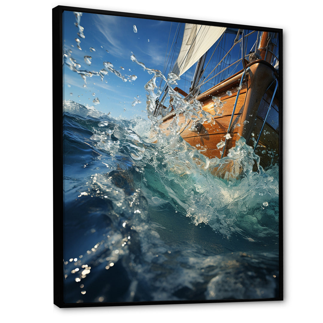 Sailboat Dynamic Contrasts - Boat Sailing Canvas Wall Art