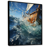 Sailboat Dynamic Contrasts - Boat Sailing Canvas Wall Art