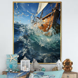 Sailboat Dynamic Contrasts - Boat Sailing Canvas Wall Art