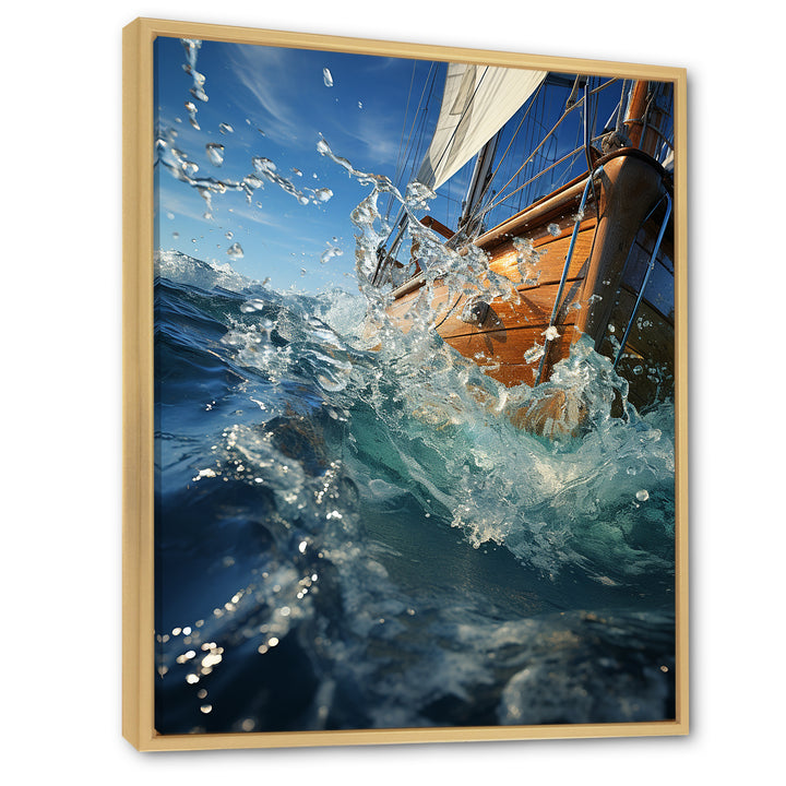 Sailboat Dynamic Contrasts - Boat Sailing Canvas Wall Art