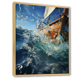 Sailboat Dynamic Contrasts - Boat Sailing Canvas Wall Art