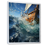 Sailboat Dynamic Contrasts - Boat Sailing Canvas Wall Art