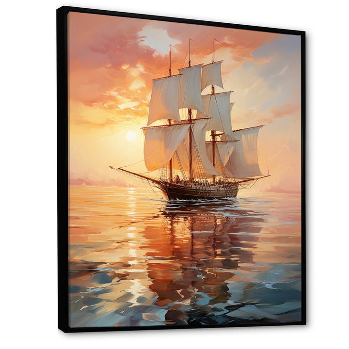 Sailboat Ethereal Waters I - Boat Sailing Canvas Wall Art