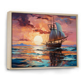 Sailboat Fluid Horizons I - Boat Sailing Canvas Wall Art