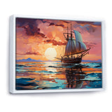 Sailboat Fluid Horizons I - Boat Sailing Canvas Wall Art
