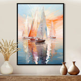 Minimalism Sailboat Rhythms IX - Transportation Canvas Wall Art