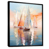 Minimalism Sailboat Rhythms IX - Transportation Canvas Wall Art