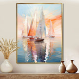 Minimalism Sailboat Rhythms IX - Transportation Canvas Wall Art