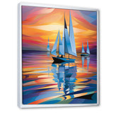 Sailboat Harmony At Sea - Boat Sailing Canvas Wall Art