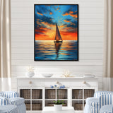 Sailboat Luminous Horizons I - Boat Sailing Canvas Wall Art