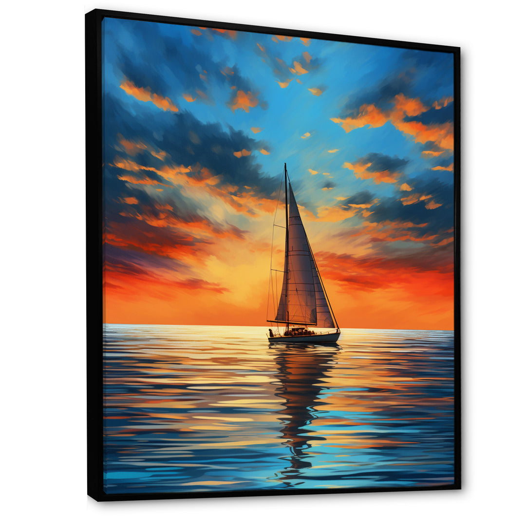 Sailboat Luminous Horizons I - Boat Sailing Canvas Wall Art