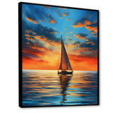 Sailboat Luminous Horizons I - Boat Sailing Canvas Wall Art