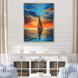 Sailboat Luminous Horizons I - Boat Sailing Canvas Wall Art