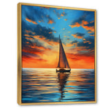 Sailboat Luminous Horizons I - Boat Sailing Canvas Wall Art