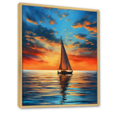 Sailboat Luminous Horizons I - Boat Sailing Canvas Wall Art