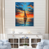 Sailboat Luminous Horizons I - Boat Sailing Canvas Wall Art