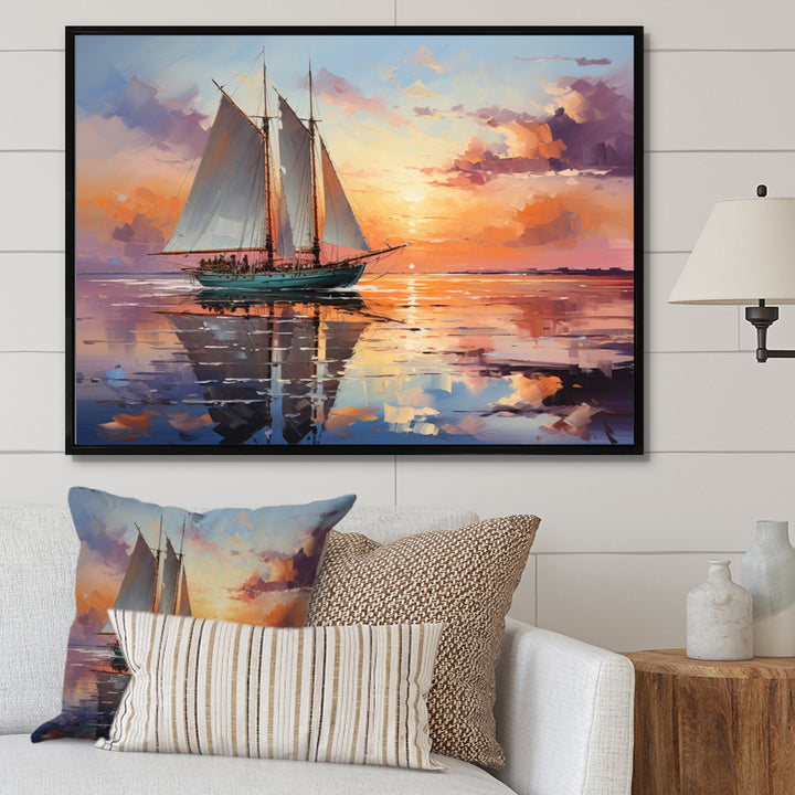 Sailboat Maritime Melody I - Boat Sailing Canvas Wall Art