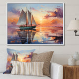 Sailboat Maritime Melody I - Boat Sailing Canvas Wall Art