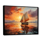 Sailboat Ocean Dance I - Boat Sailing Canvas Wall Art