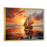 Sailboat Ocean Dance I - Boat Sailing Canvas Wall Art