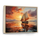 Sailboat Ocean Dance I - Boat Sailing Canvas Wall Art