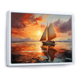 Sailboat Ocean Dance I - Boat Sailing Canvas Wall Art