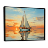 Sailboat Rhythmic Reflections I - Boat Sailing Canvas Wall Art