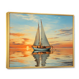 Sailboat Rhythmic Reflections I - Boat Sailing Canvas Wall Art