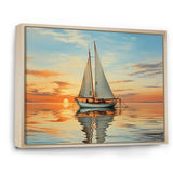 Sailboat Rhythmic Reflections I - Boat Sailing Canvas Wall Art