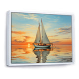 Sailboat Rhythmic Reflections I - Boat Sailing Canvas Wall Art