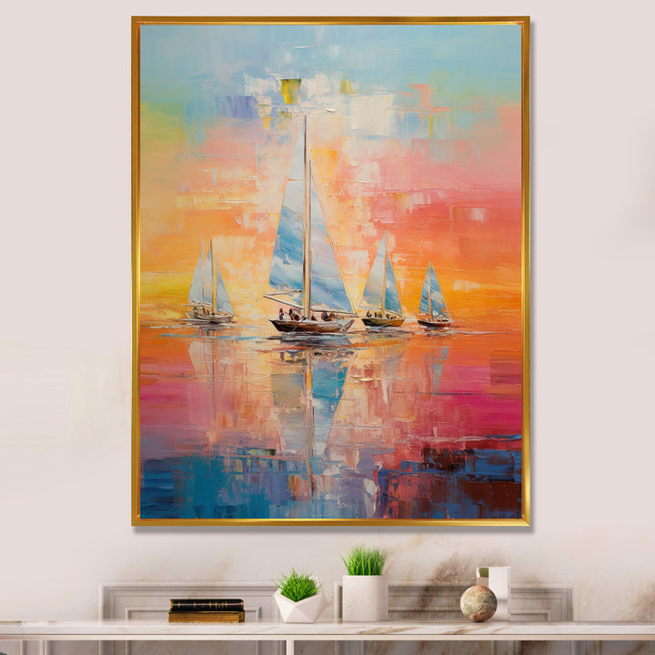 Sailboat Sail Away - Boat Sailing Canvas Wall Art