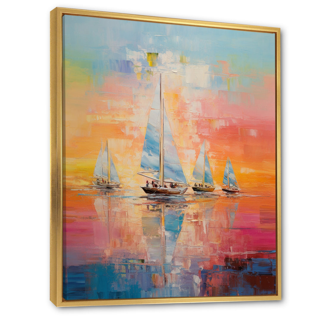 Sailboat Sail Away - Boat Sailing Canvas Wall Art