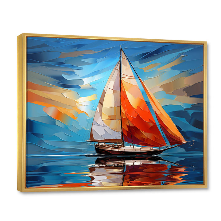 Sailboat Sailing Melodies I - Boat Sailing Canvas Wall Art