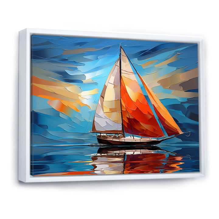 Sailboat Sailing Melodies I - Boat Sailing Canvas Wall Art