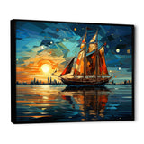 Sailboat Sailing Through Time I - Boat Sailing Canvas Wall Art