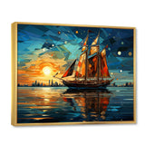 Sailboat Sailing Through Time I - Boat Sailing Canvas Wall Art