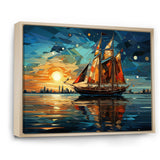 Sailboat Sailing Through Time I - Boat Sailing Canvas Wall Art